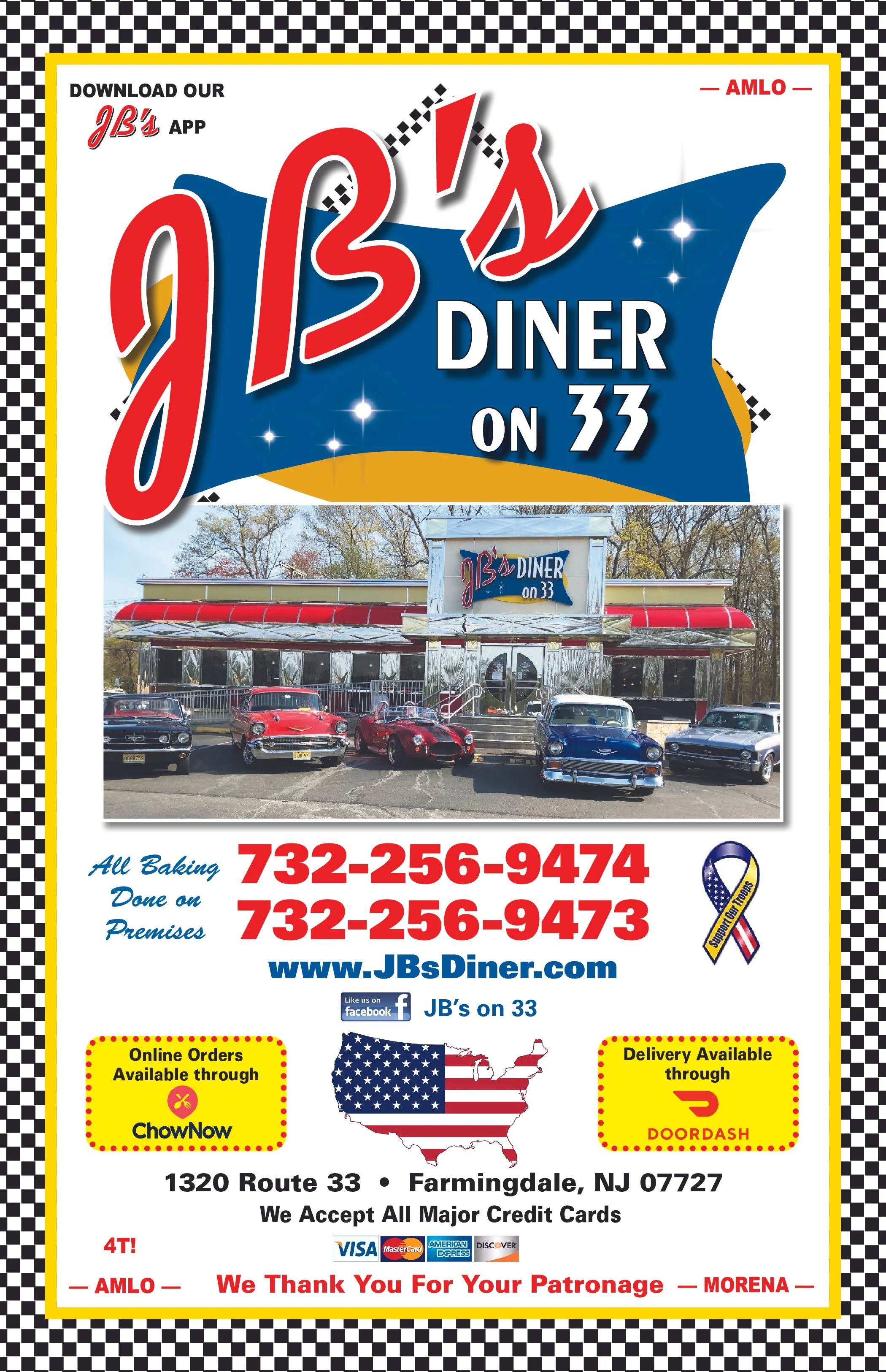 HOPダイナー様へ Menu — JB'S ROUTE 33 DINER